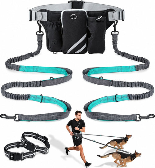 Hands Free Dog Bungee Leash with Waist Belt