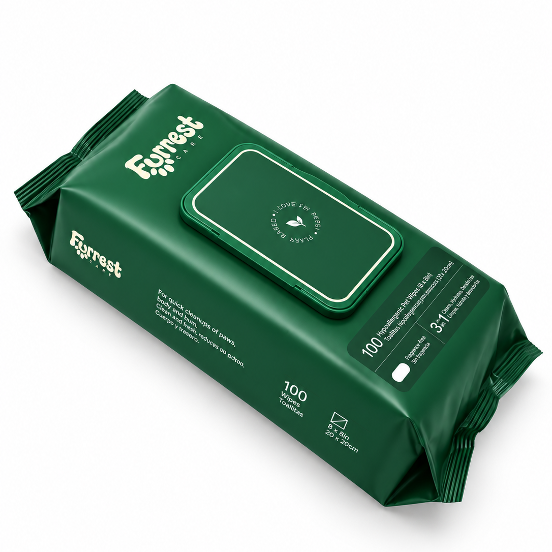 Furrest Pet Wipes Single Pack, 100 wipes in a resealable pouch